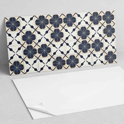 Coloray Wandpanelen Zelfklevend - Bloemenpatroon op de achtergrond PVC Wandpaneel - 100 cm x 50 cm - Marine Wandbekleding Zelfklevend - 1 stuk - Texturen Wandpanelen Zelfklevend - Keuken Wandpanelen - Wandpanelen Badkamer