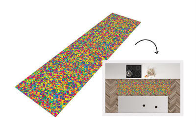 Keukenloper - Loper keuken - Patronen - Kleuren - Regenboog - Abstract - 200x50 cm - Keukenloper vinyl