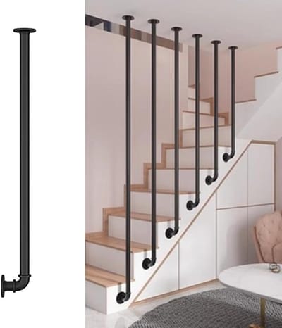 Trapbalusters Zwart - Veiligheidsspindels Decoratief - Traprenovatie Huis - Slagvast Weerbestendig - 95 cm - Zwart
