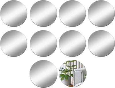 10 stuks ronde acryl wandspiegels, zelfklevend, 10 cm diameter