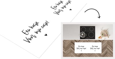Keukenloper - Loper keuken - Quotes - Spreuken - Een kusje voor mij zusje! - Zusje - Zus - 120x50 cm - Keukenloper vinyl