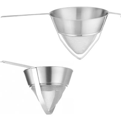 HENDI Conische zeef – fijn draadgaas – versterkt – 505x250x200 mm – roestvast staal