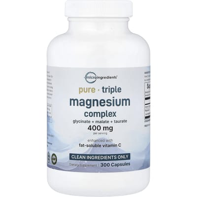 Micro Ingredients, Complexe de Magnésium Triple, 300 Capsules (133 mg par capsule)