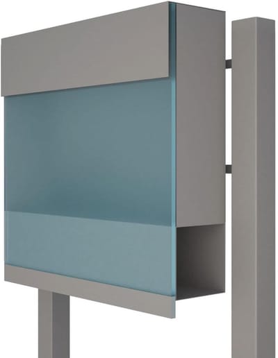 Staande brievenbus - Brievenbus standaard - Post ontvangen - Gepoedercoat staal - 125 cm hoog - Mat grijs