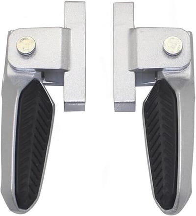 Motorfiets Voetsteunen - Scooter Pedaal - Rijden Stabiliteit - Opvouwbaar Ontwerp - 12.2 cm Lengte - Zilver