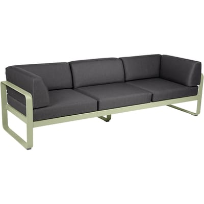 Fermob BELLEVIE club sofa 3 zits - 65 lindegroen mat - A3 grafietgrijs