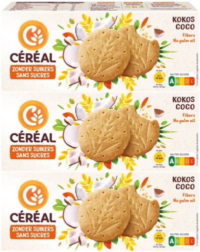 Céréal Kokoskoekjes - 3 x 132 gr - Voordeelverpakking