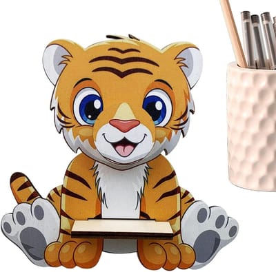 Dieren Brilhouder - Houten Standaard - Bril Opbergen - Handgemaakt Houtsnijwerk - 1-3 cm - Meerkleurig