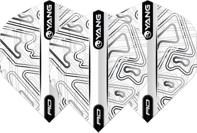 Red Dragon Yin Yang White Black - Dart Flights