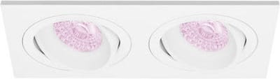 Inbouwspot Finsar met Philips HUE White and Color - inbouwspot - Wit - dubbele verdiepte spot - Voor binnen / woonkamer / keuken / slaapkamer - IP20 - GU10 - Buitendiameter: Dubbele spot - boorgat: Vierkante uitsparing - min. Inbouwdiepte: 70MM