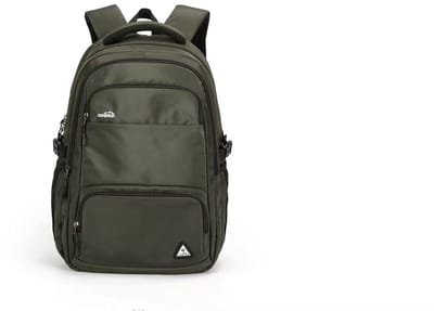TK-S Rugzak, Groen en Ruim, 37 Liter, 17,3 inch laptop, drankflesvak. (51x35x21cm)