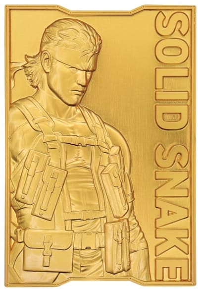 FaNaTtik Metal Gear Solid 2 Ingot Snake 24k Gold Plated Limited Edition Coins