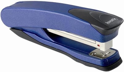 Bureaunietmachine - Handnietmachine Kantoor - Papier Snel Verwerken - Volledig Magazijn - 90 mm Inlegdiepte - Metallic Blauw