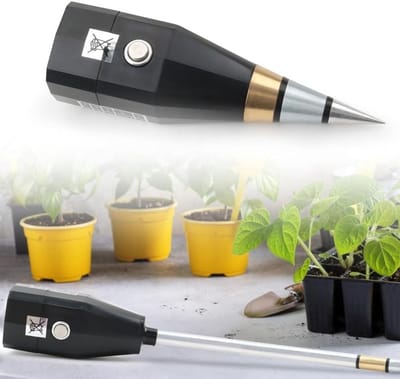 Bodem PH Tester - Vocht Grond Meter - Planten Groei Optimaliseren - Hoge Meetnauwkeurigheid - 5cm Sonde - Zwart