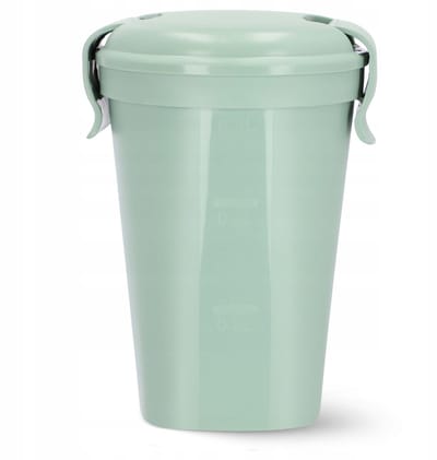 Curver Yoghurt Beker Smart TO GO - Muesli Beker - 0,6l - Groen - 100% Lekvrij - Magnetronbestendig