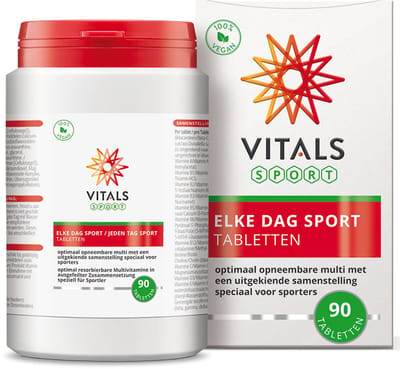 Vitals Elke Dag Sport - 90 tabletten - multivitamine. Voor sporters. Optimaal opneembare multi met een uitgekiende samenstelling - nzvt gecertificeerd.