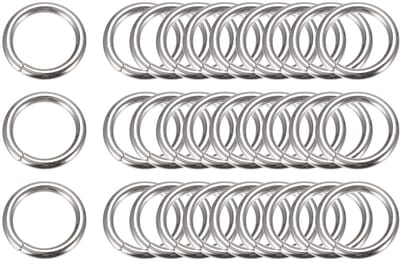Ynkkvre – Karabijnhaak – 30-delige set ronde mini karabijnhaken – veerhaak sluiting – 20 mm sleutelhanger clips