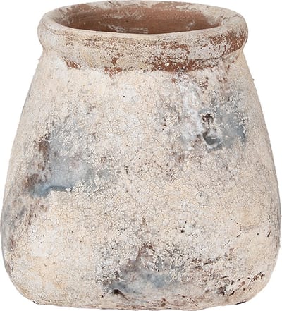 Clayre & Eef Bloempot 18x18x17 cm Beige Terracotta