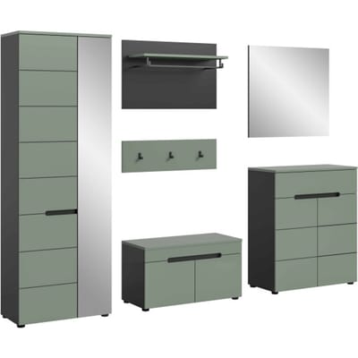 Canu kledingkastcombinatie Smoke Green NB Basaltgrijs NB - 37x255x190cm