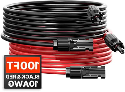 Zonnepaneel Kabel - Verlengset - Energie Opgwekken - IP67 Waterdicht - 30.48 Meter - Zwart Rood