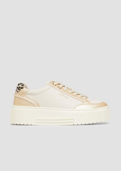 s.Oliver - female - Trainers met plateauzool en leo-detail