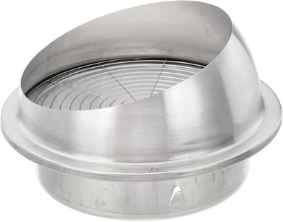 Droger Vent Cover - Afvoer Ventilatierooster - Ventilatie Buiten - Roestvrij Staal - 160 mm - Zilver
