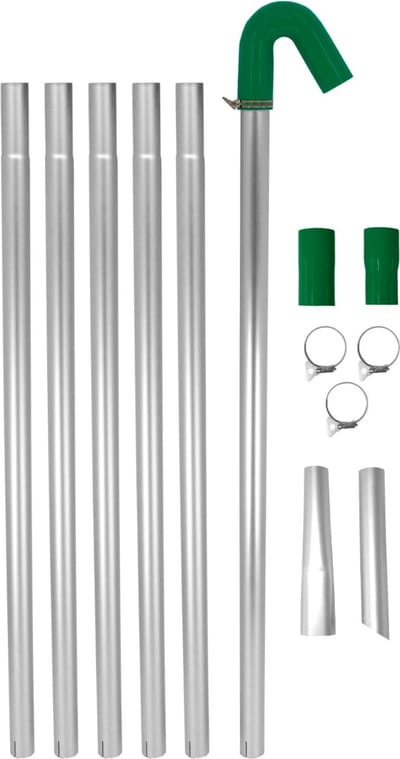 MaxBlast 7,2m Dakgootstangset voor Stofzuigen - Dakgoot Stofzuiger - 24ft Bereik - 51mm Stang Diameter - 700g Per Buis