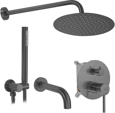 Rea Lungo +Box - Bad En Doucheset - Titanium - 9X15,5X15,5Cm