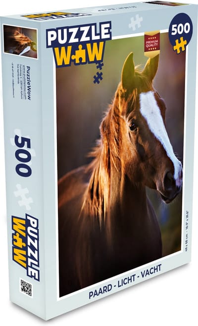 Puzzel Paard - Licht - Vacht - Legpuzzel - Puzzel 500 stukjes