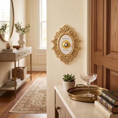 Bouton Pression Thématique Porte Vintage Plaque Murale Ornement pour Maison Chambre Bar Fête de Mariage