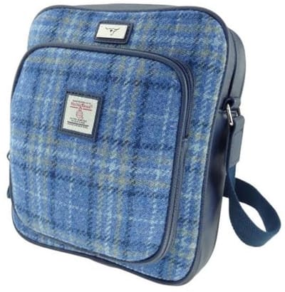 Unisex Schoudertas van Harris Tweed met 2 Compartimenten