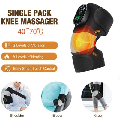 3 in 1 Draadloos Thermisch Kniekussen Knie Schouder Masseur Vibratie Been Arm Gewrichtsbrace Spierontspanning Gewrichtsbrace Spierontspanning
