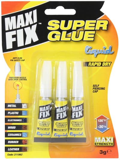 Maxi fix - Precisie Super Lijm - 3x 3gram - sneldrogend - sterke hechting - precisie applicatie