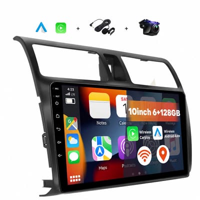 Boscer 2 Din Autoradio - Geschikt voor Suzuki Swift (2005-2010) - Draadloos Apple CarPlay & Android Auto - 10.1 Inch HD Touchscreen - 6+128GB - GPS - WiFi, Bluetooth & USB - Achteruitrijcamera & Microfoon