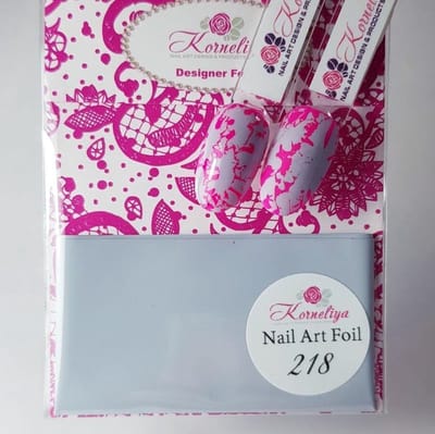 Korneliya Nailart folie - Transfer folie - Nagel Folie Mat CraquelÃ© Licht Grijs 218
