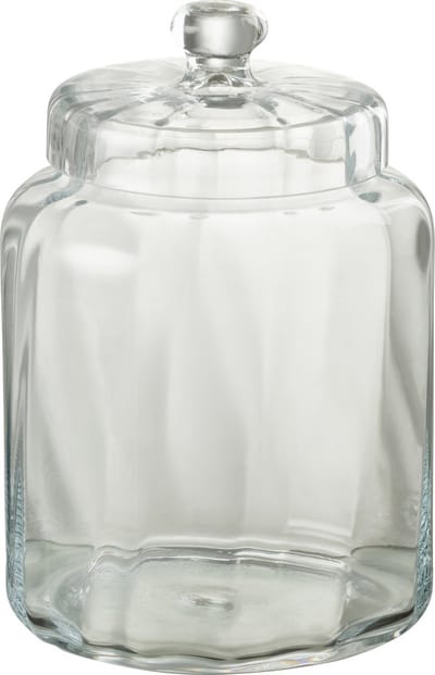 J-Line voorraadpot Elia - glas - transparant - medium