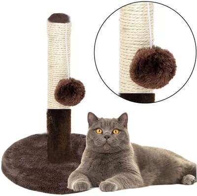 Cat Scratcher Krabpaal Toren Donkerbruin 40 Cm X 30 Cm