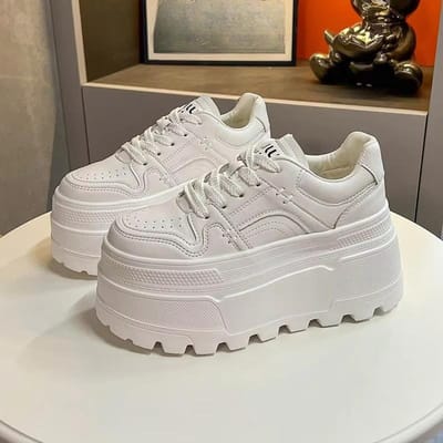 Platform Dames Schoenen Antislip Dames Hardloopschoenen Designer Gevulkaniseerde Schoenen Vetersluiting Slijtvaste Sneakers voor Dames Nieuw 35 gray