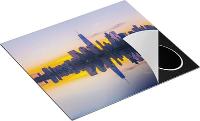 Chefcare Inductie Beschermer New York Skyline bij Zonsopgang - 60x50 cm - Afdekplaat Inductie - Kookplaat Beschermer - Inductie Mat