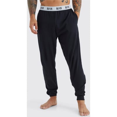 MAN Loungewear Cuffed Jogger | Black | Size Small