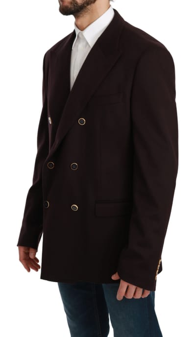 Dolce & Gabbana Heren Bordeaux Kasjmier Jas TAORMINA Blazer