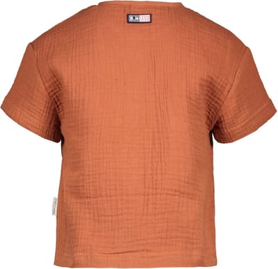 B.Nosy meisjes korte mouwen blouse Mousseline met knopen Caramel