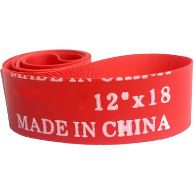 Bande de jante de vélo en PVC rouge, doublure de pneu, protection complète, coussin anti-crevaison, chambre à air pour VTT 12in
