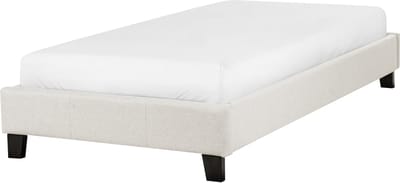 ROANNE - Eenpersoonsbed - Lichtbeige - 90 x 200 cm - Polyester