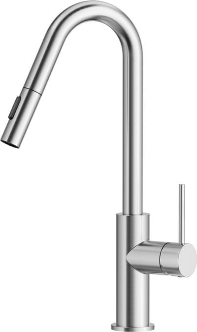 CECIPA max Kraan Keuken - Keukenkraan met uittrekbare uitloop - 360° Draaibare Keukenkraan - Warm en Koud keuken kraan - Zilver