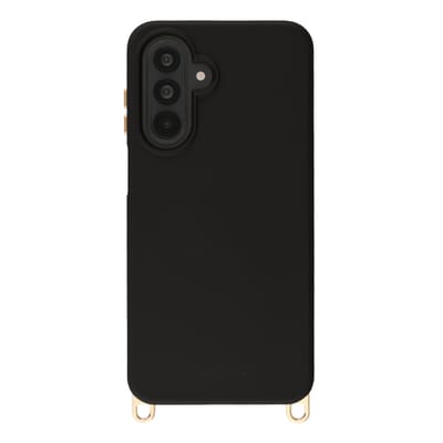 Selencia Hoesje - Geschikt voor Samsung Galaxy A16 (4G) / A16 (5G) / A17 (5G) / A26 / A17 (4G) - Rivièra Backcover met Magnetische Ring met afneembare haakjes - Velvet Black