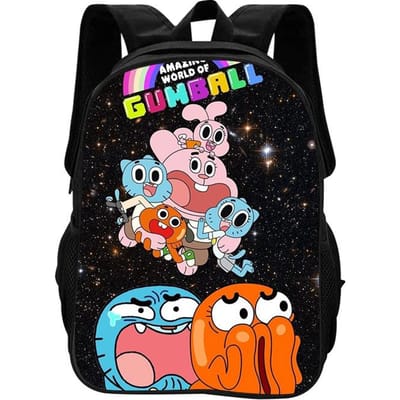 De Geweldige Wereld van Gumball Rugzak Lichtgewicht Cartoon Anime Bedrukt Student Jongens en Meisjes Nieuwe Rugzak