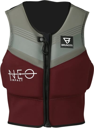 Brunotti Neo Kitesurf Impactvest - Kite Impact Vest voor onder Harnas - Density Foam - YKK Chest Zip - Red- Maat XS