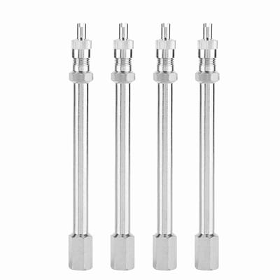 Dailygoods- Ventielverlengstuk 100 Mm - Verchroomd - Veilig in gebruik - Geschikt voor Auto/Bussen/Vrachtwagens - Hoogwaardige Kwaliteit - Gemakkelijk Opblazen - Bandadapter