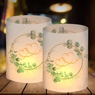 Set van 12 Windlichten voor Tafeldecoratie Bruiloft en Feestdagen
